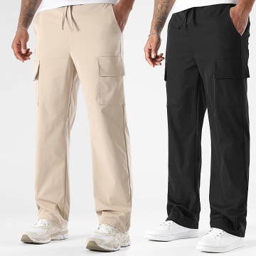 LBO - Lot De 2 Pantalons Cargo 2026 1905 Noir Beige